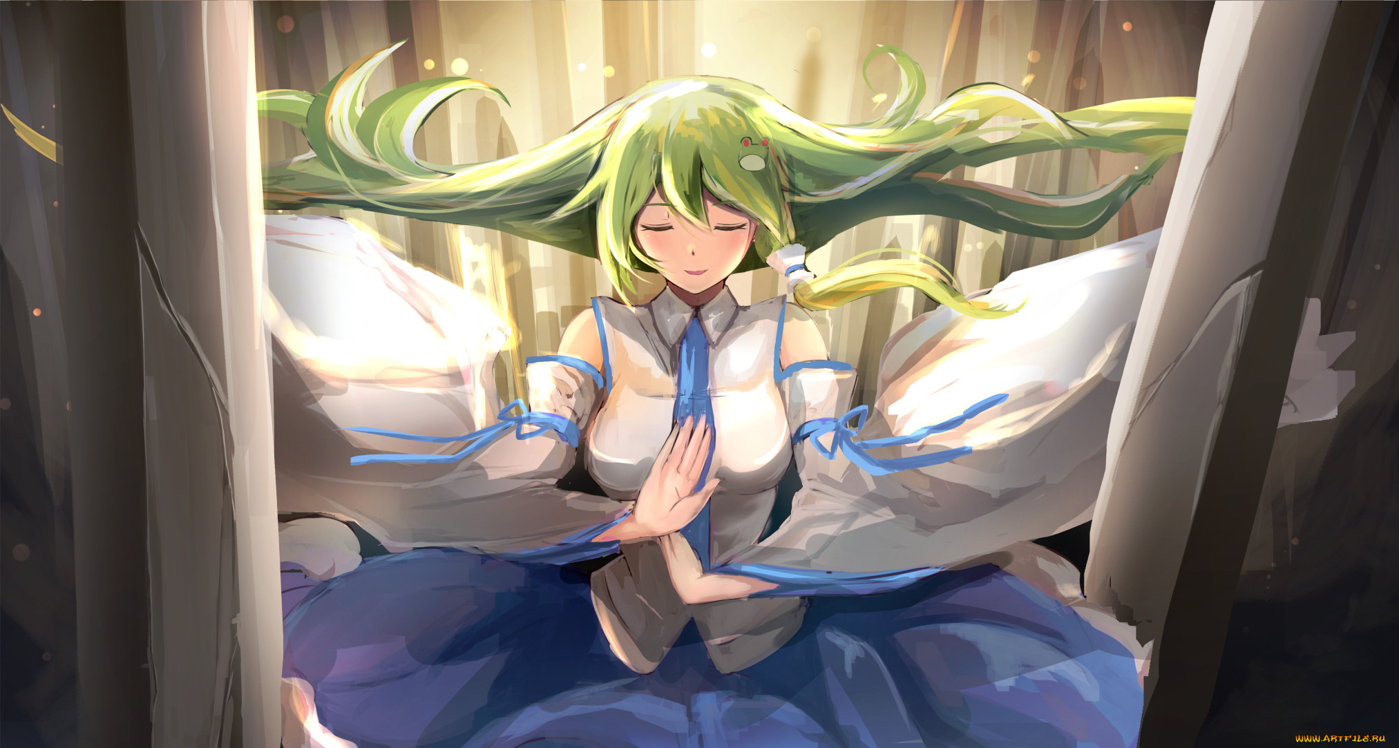 , touhou, untsue, kochiya, sanae